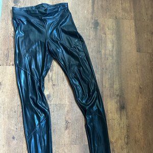 WOMENS HUGH BLACK FAUX LEATHER LEGGING
